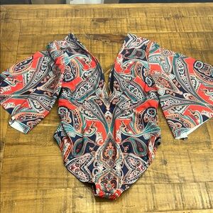 Paisley Patterned women’s Unique One Piece Swimsuit